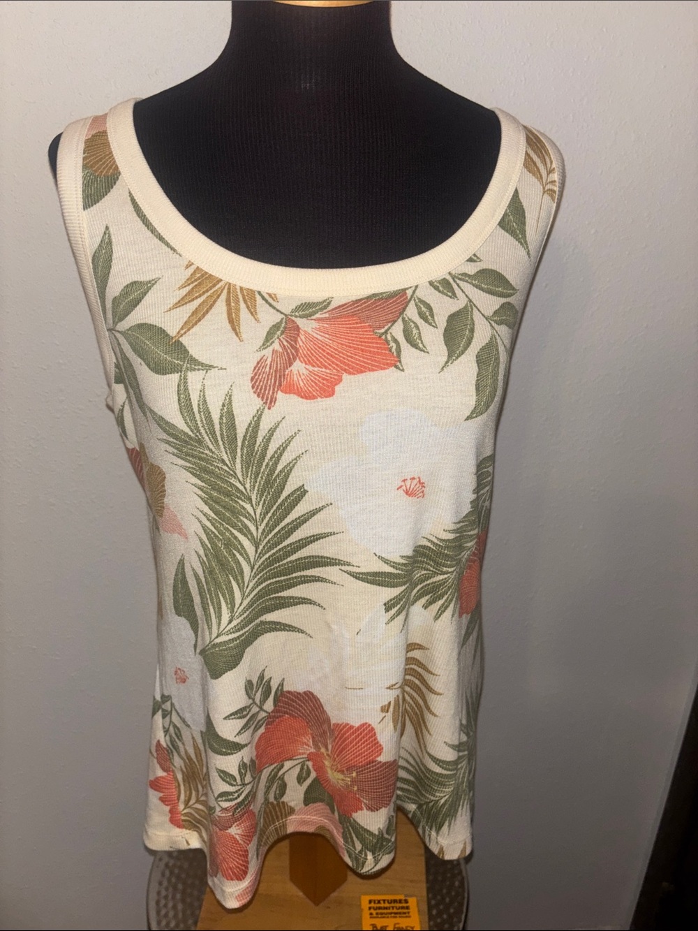 Lane Bryant Tropical Print Ribbed Tank Top size 18/20